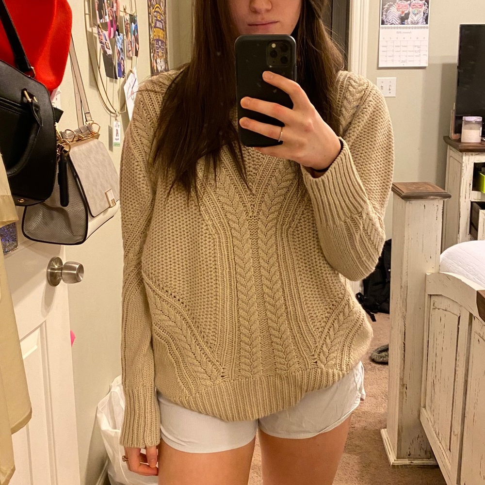 Tan Oversized Sweater